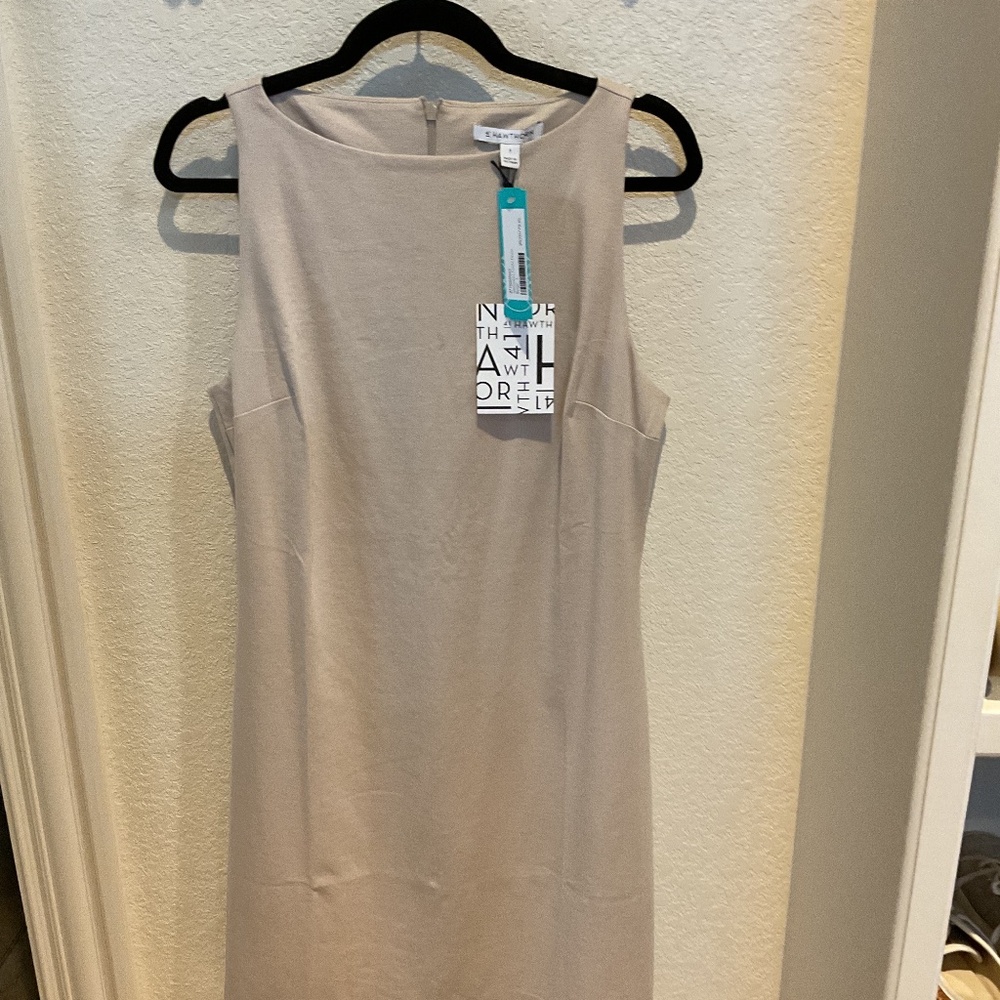 Sleeveless Ponte Dress - Beige
